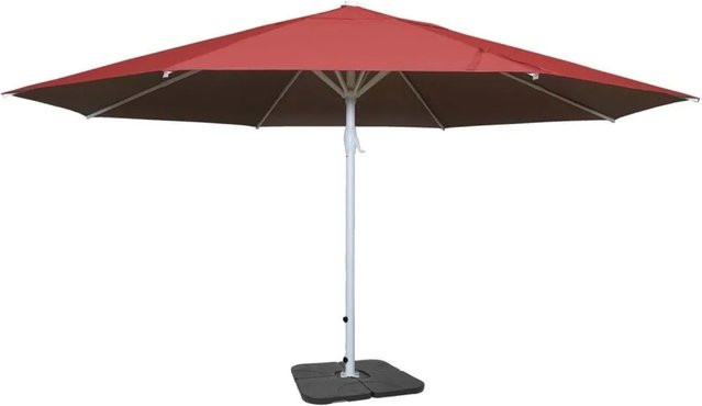 MCW Gastronomie Marktschirm Carpi II mit Ständer, Farbe Rot, Durchmesser: 5 m, Material: Polyester und Alu, Mast: weiß - Bild 2