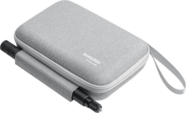 Insta360 X5 Transportetui in Grau mit USB-C Anschluss - Bild 1