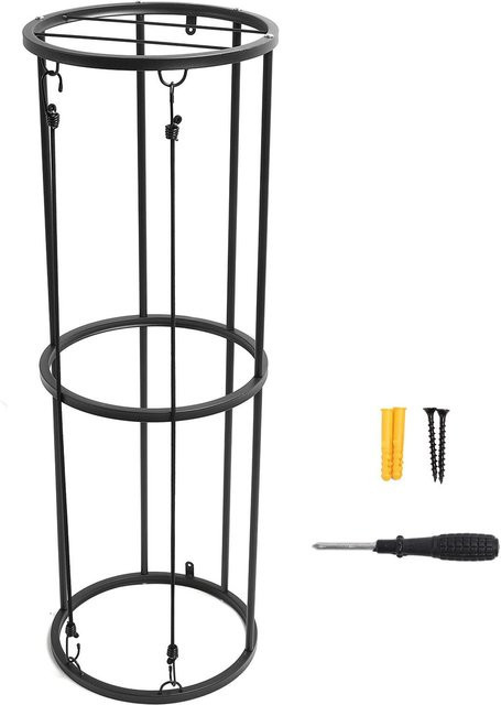 Aimo Vertikales Ballregal aus Metall in Schwarz für Fußball, Volleyball, Football und Basketball als freistehende Ballaufbewahrung für Garage, Wohnzimmer oder Kinderzimmer - Bild 1