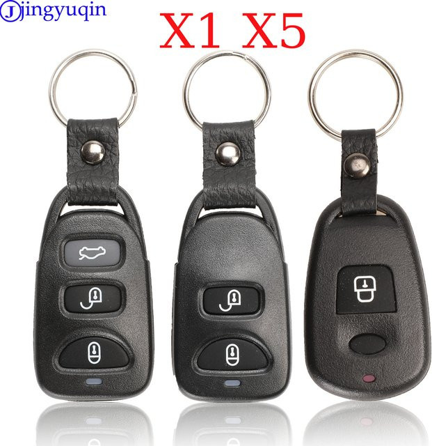 Jingyuqin Ersatz Gehäuse für Hyundai Elantra Sonata Santa Fe und Kia Carens Remote Key Shell in Schwarz (2+1 oder 3+1 Tasten) - Bild 1