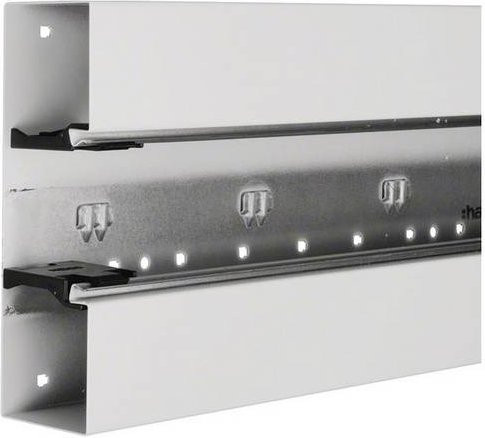 Hager Brüstungskanal Unterteil BRS6521017035 in Grau, B: 210 mm, L: 2000 mm - Bild 1