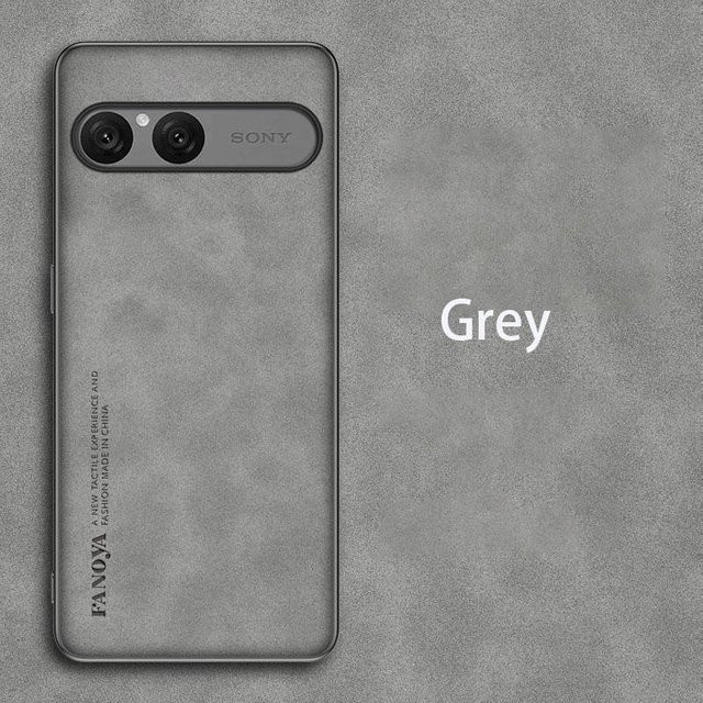 Retro Leder Hülle für Sony Xperia 10 VII 5G, Stoßfeste Silikon Schutzhülle in Schwarz, Blau, Grau oder Braun - Bild 1