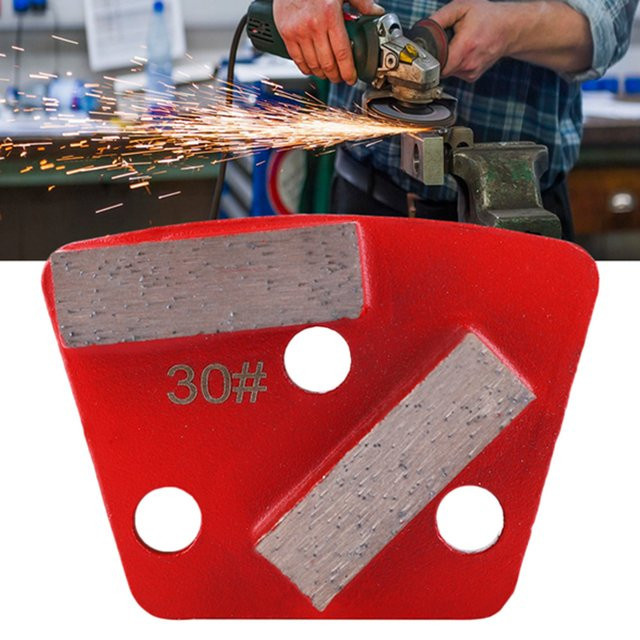 Fdit Metallschaber Trapezförmige Bodenschleifscheibe mit 30er Körnung in Rot - Bild 1