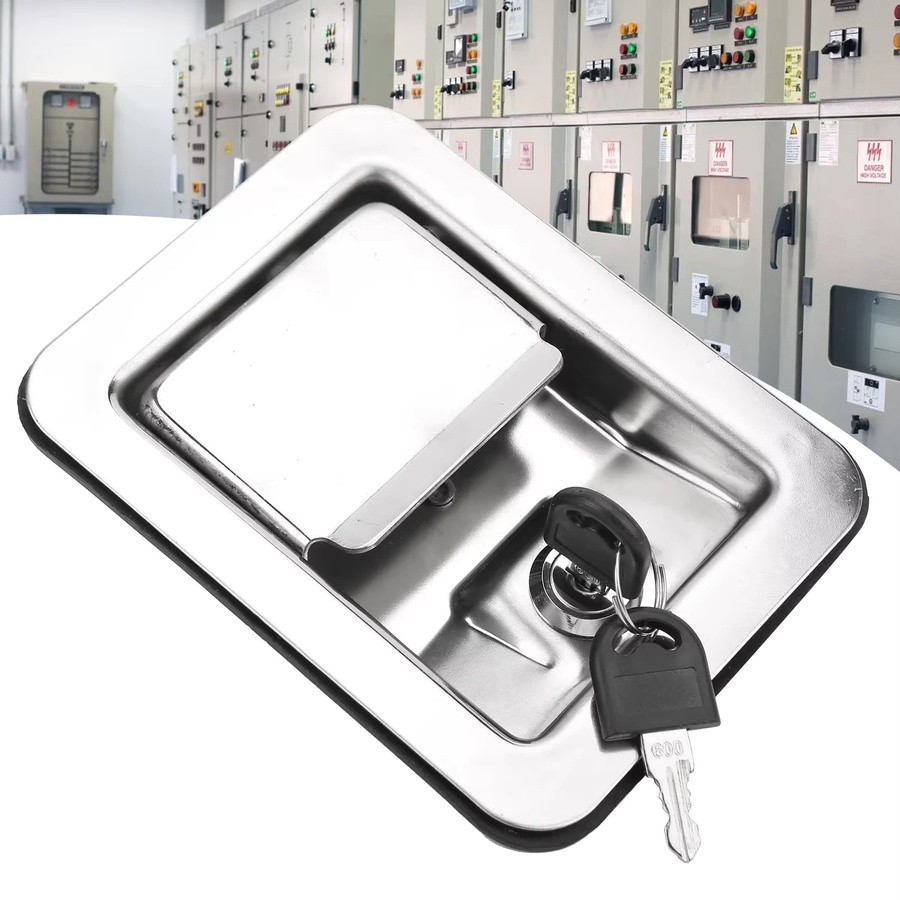 KKMOON Paddle Latch 304 Edelstahlgriff-Schlossschlüssel-Set für Einheitsbaumaschinen - Bild 2