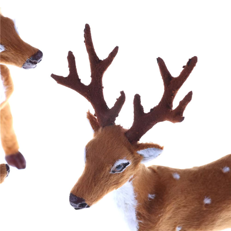 HUXUAN Weihnachts Rentier als Plüsch-Dekoration in Braun, Größen: 15 cm, 20 cm oder 25 cm - Bild 4