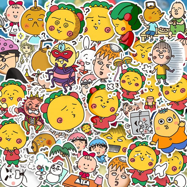 40 Stück Cojicoji Anime Aufkleber Kirschfleischbällchen in Multicolour für DIY Dekoration und Schreibwaren - Bild 1