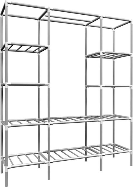 eyepower XXL Kleiderschrank Silber B/H/T: 148 x 178 x 44,5 cm - Bild 1