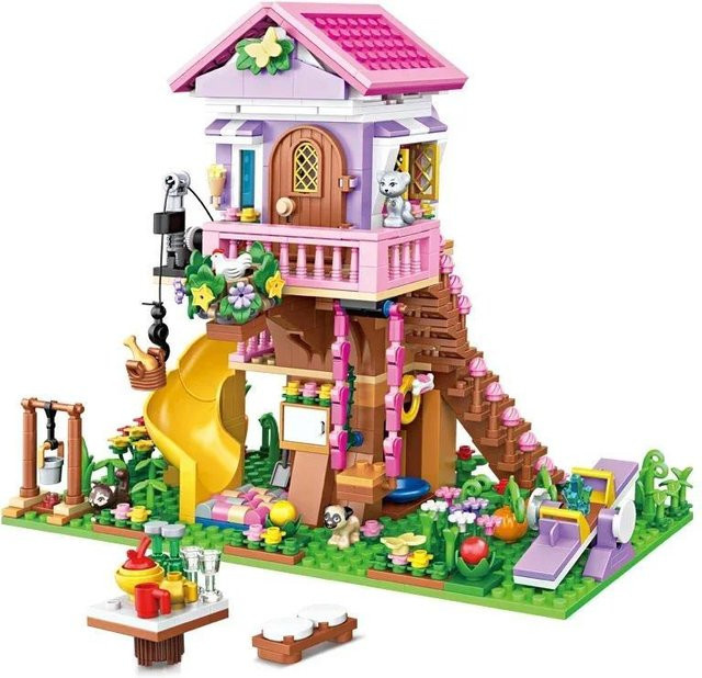 Bausteine Haus Villa Schloss, 685 Teile, Mädchen Modell Figuren Spielzeug - Bild 1