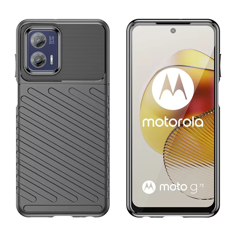 Stoßfeste Silikon-Handyhülle für Motorola Moto G-Serie G13 G23 G53 5G G73 E13 in Schwarz - Bild 2