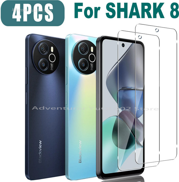 BlackView Shark 8 Displayschutzfolie aus gehärtetem Glas, HD-Kristall, 9H, transparent - Bild 1