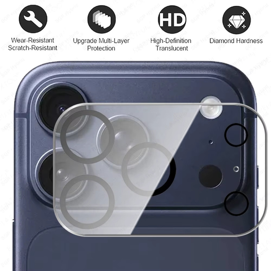 2er-Set 3D Glas-Kameraschutz für Apple iPhone 17 Pro Max, iPhone 17 Air, iPhone 16 Pro Max, iPhone 16 Pro, iPhone 16 Plus in Transparent - Bild 2