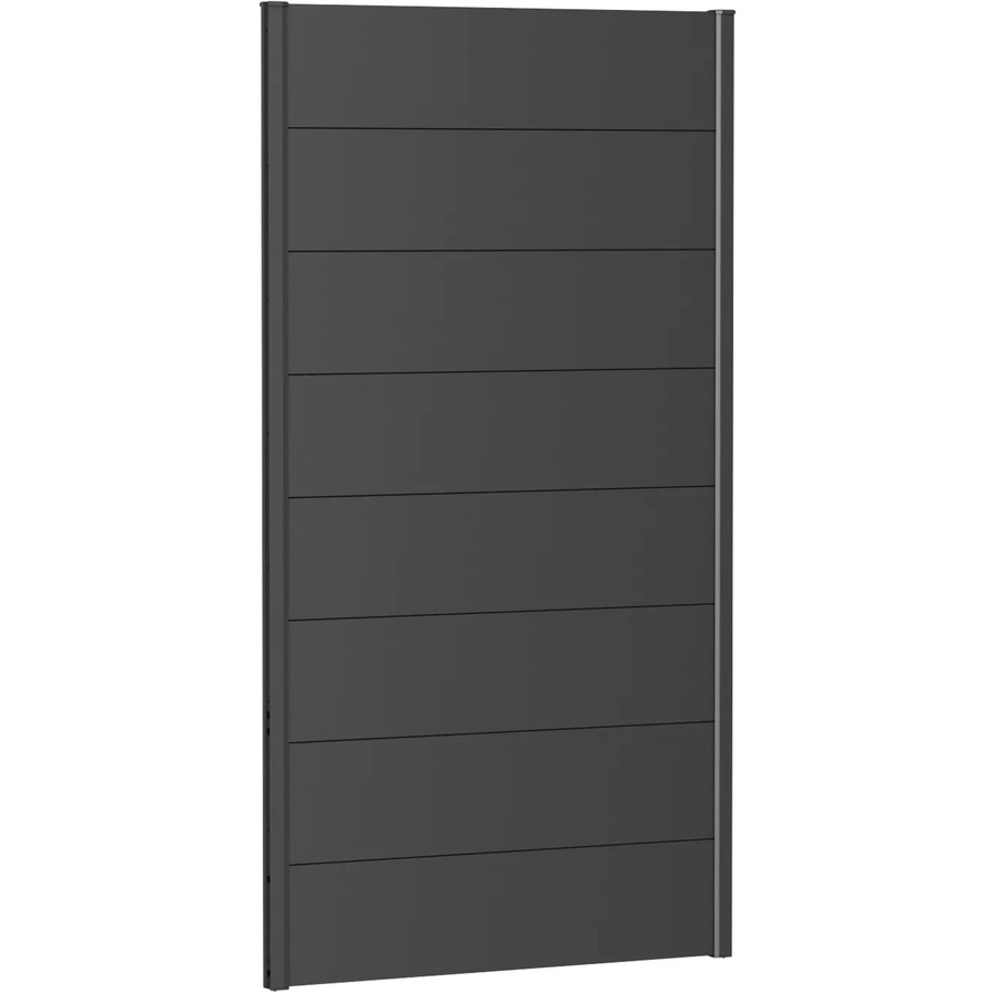 Biohort Wandpaneel Sichtschutz aus feuerverzinktem und lackiertem Stahlblech Dunkelgrau-Metallic B: 100 cm, H: 180 cm - Bild 2