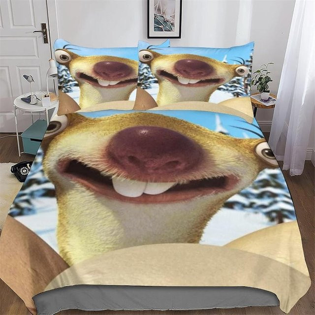 Lodestar Eiszeit Bettwäscheset mit 3-teiligem Design aus Mikrofaser, Mehrfarbig, B/H: 245 x 210 cm - Bild 1