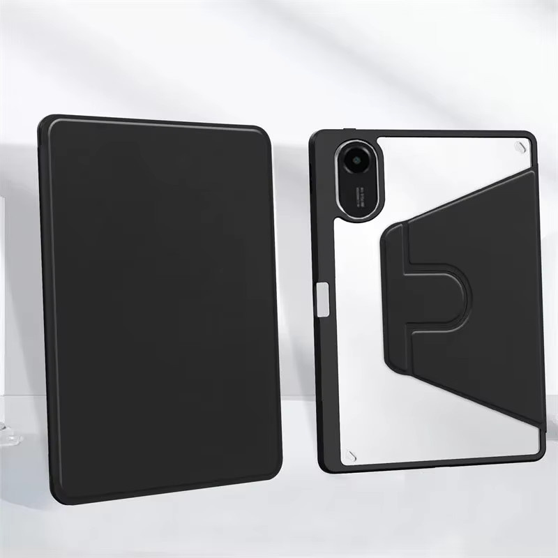 Transparente Acryl Schutzhülle mit Rotationsfunktion und Stifthalter für Xiaomi Redmi Pad 2 11 Zoll, Smart Stand Case in Transparent, Blau oder Schwarz - Bild 4