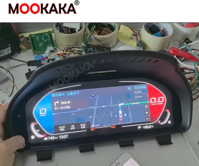 Aotsr Digitales Auto-Cluster für BMW 6er F06 F12 F13 (2011-2017) mit Carplay und Android Auto, LCD Dashboard Tacho Panel in Schwarz - Bild 1