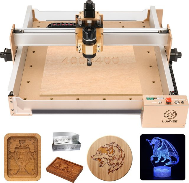LUNYEE Router CNC-Maschine 4040 PRO für Holz, Metall und Acryl mit GRBL-Steuerung und 3 Achsen - Bild 1