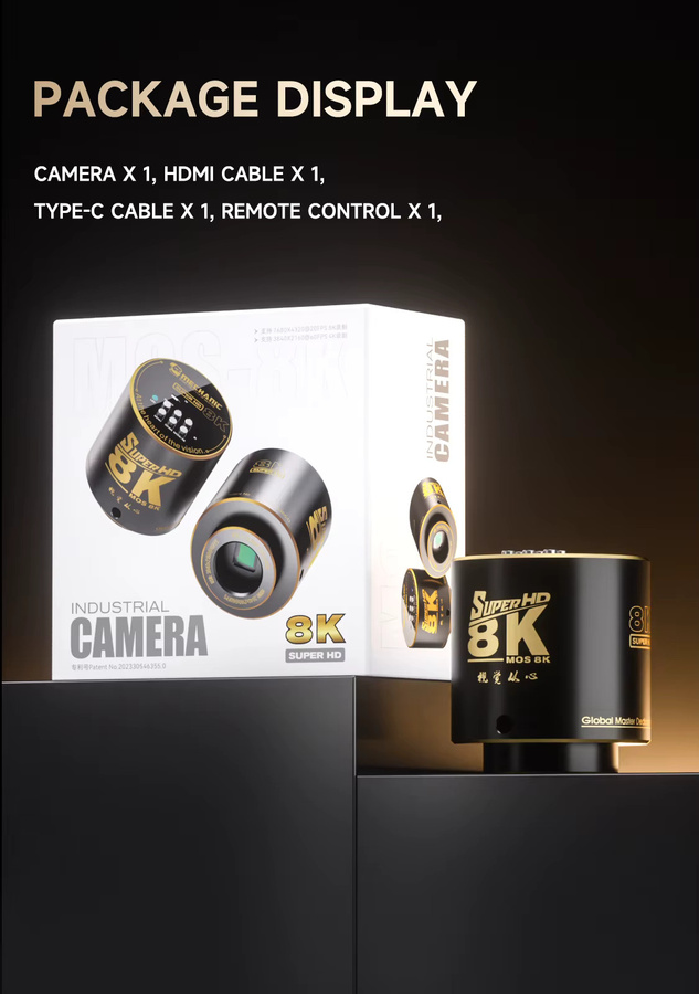 MECHANIC MOS-8K Mikroskop HD Industriekamera mit 41MP, Dual Interface HDMI und USB, Schwarz - Bild 5
