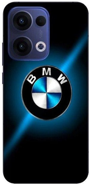 Maniacase Handyhülle für Oppo Reno 13 5G mit BMW Logo aus glänzendem Silikon in Schwarz und Blau - Bild 1
