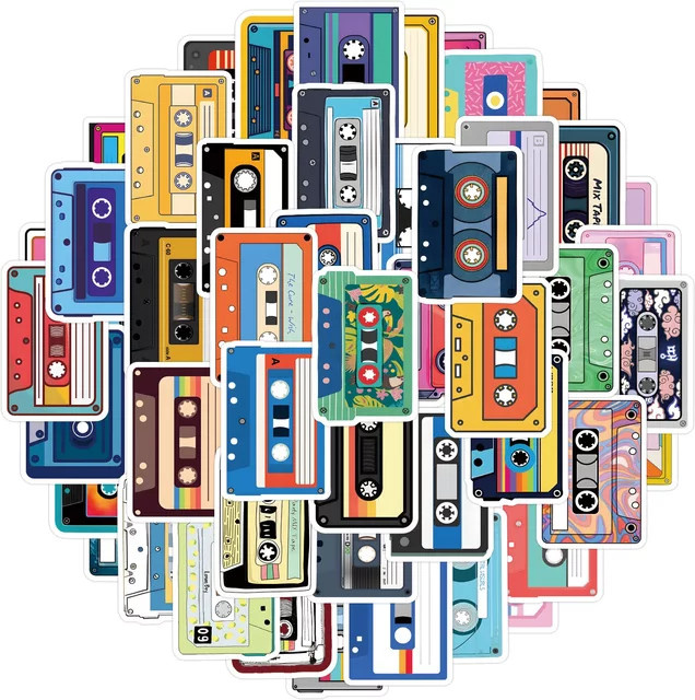 GOGOTU Musik Bänder Cartoon Aufkleber, 50-teiliges Set - Bild 1