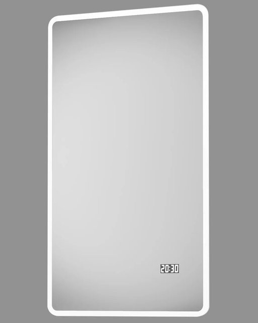 DSK Design LED-Lichtspiegel Porto in Silber mit Aluminiumrahmen, B: 45 cm, H: 70 cm - Bild 1