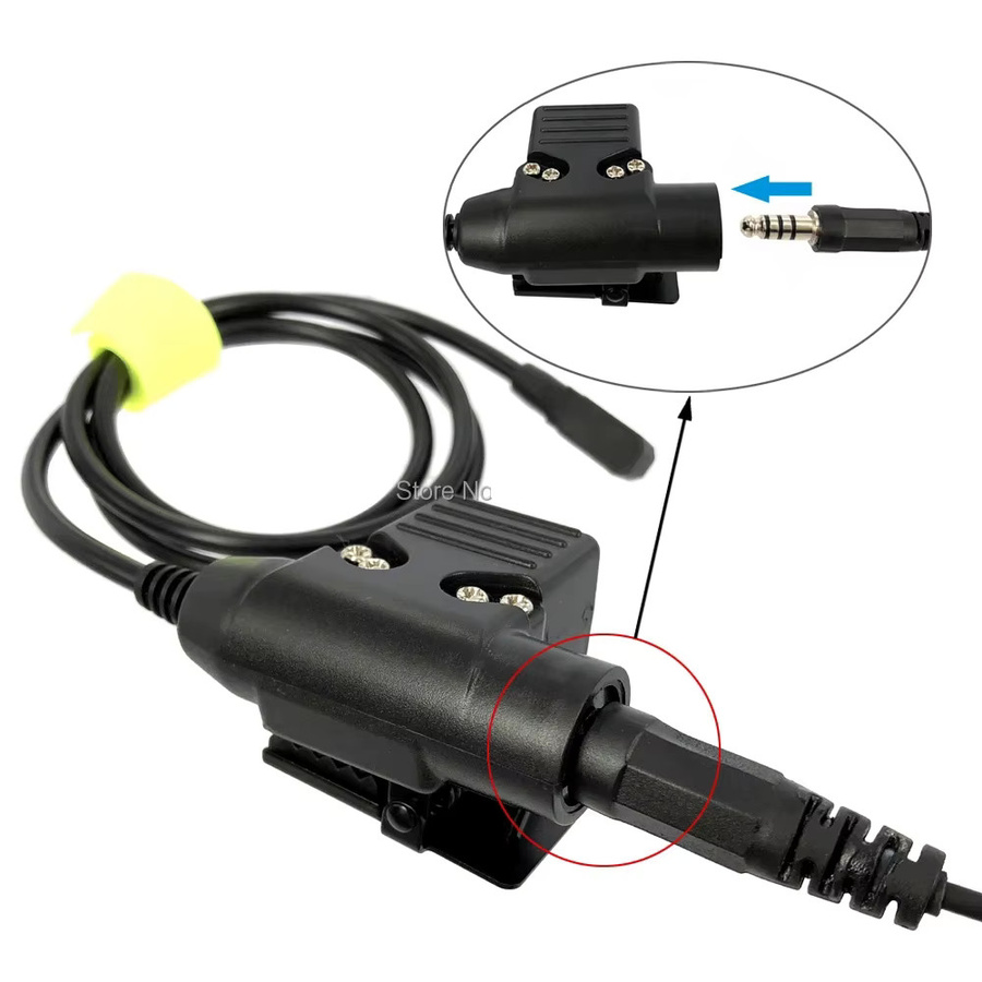 Taktisches Heavy Duty U94 PTT Neck Throat Mic Lavalier Headset für Motorola XiR P6600 P6620 DP2400 DEP550 MTP3100 MTP3150 in Schwarz - Bild 4