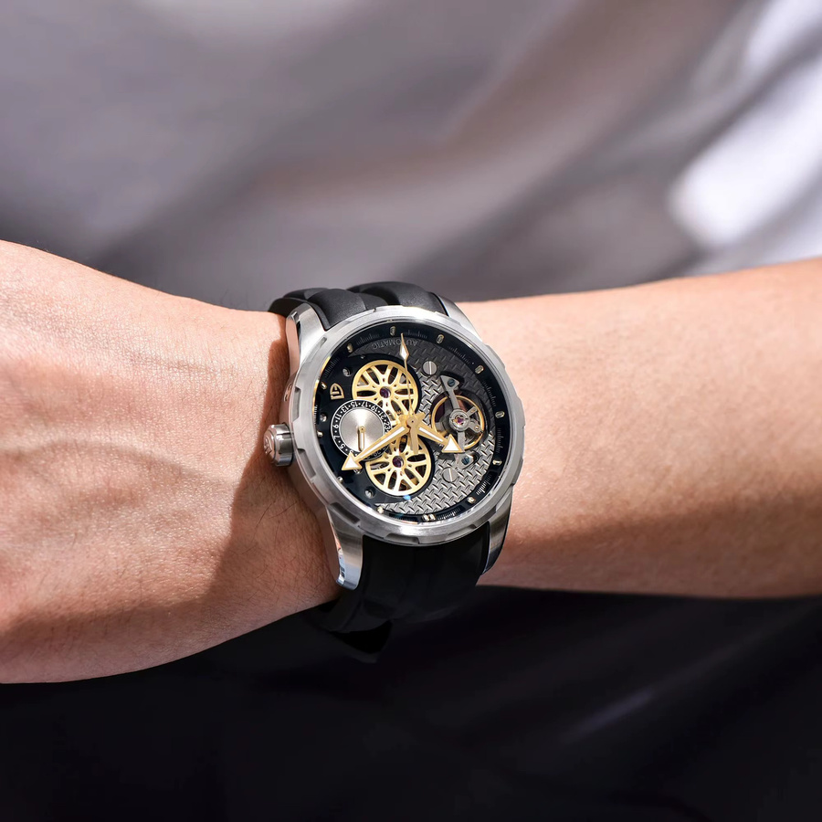 PAGANI DESIGN Armbanduhr, Automatik, Edelstahl, Kautschuk, Saphirglas, Herren - Bild 2