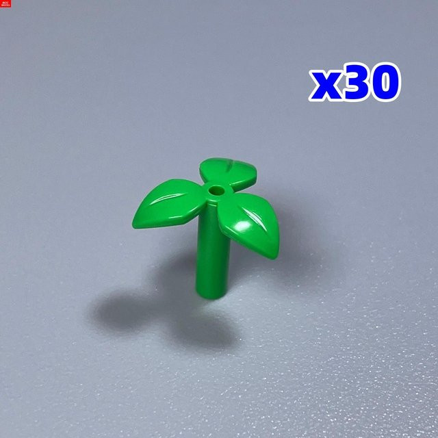 Yiran toy MOC Steine 37695 Pflanzenstamm mit 3 Blättern, Bausteine Zubehör, 20-teiliges Set, ab 6 Jahren - Bild 1