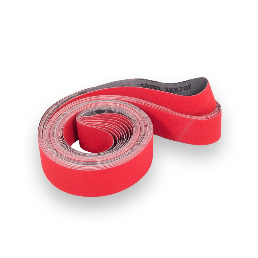 VSM Gewebe Schleifband Set in Rot, 7 Stück, Korn P80 bis P400, B: 50 mm, L: 2000 mm - Bild 2