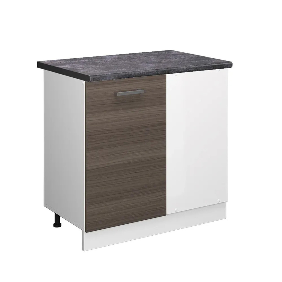 Vicco R-Line Eckunterschrank für die Küche, Grau/Weiß/Anthrazit, B/T/H: 86 x 60 x 81,6 cm - Bild 2