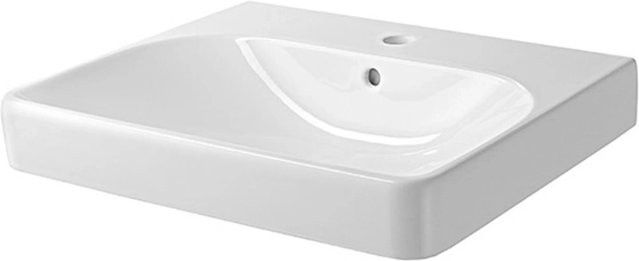 Geberit Waschtisch Smyle Square aus Keramik in Weiß, B/T/H: 60 x 48 x 17 cm - Bild 1