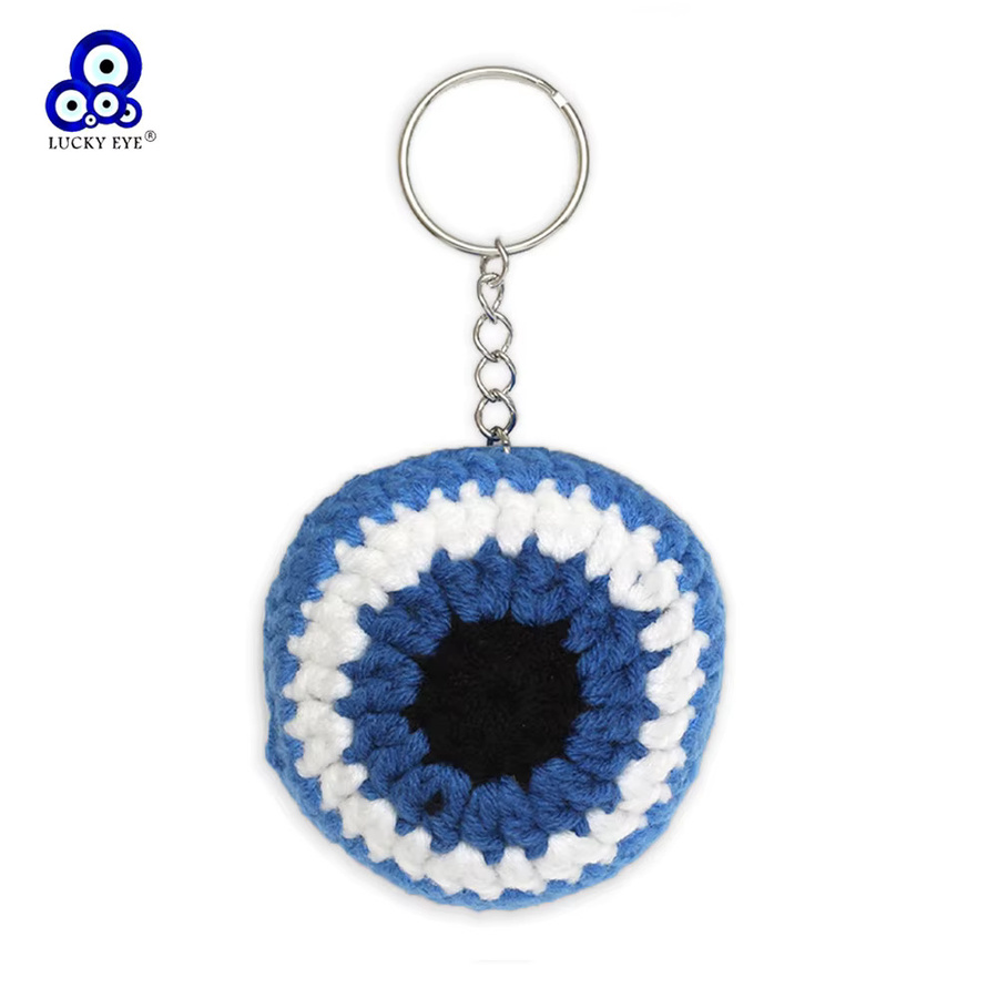 Schlüsselanhänger Lucky Eye, gewebtes Seil, Unisex - Bild 2