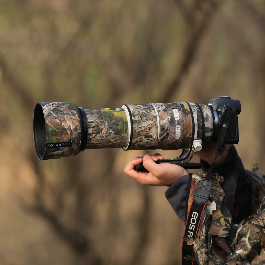 ROLANPRO Wasserdichter Objektivmantel in Camouflage für Canon RF 100–500 mm F/4,5–7,1 L IS USM Regenschutz Schutzhülle - Bild 2