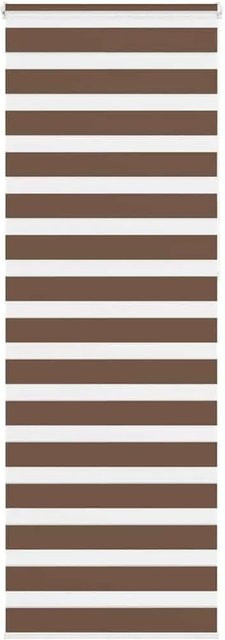vidaXL Doppelrollo Day and Night in Braun mit Streifenmuster aus Polyester, B/H: 70 x 230 cm - Bild 1