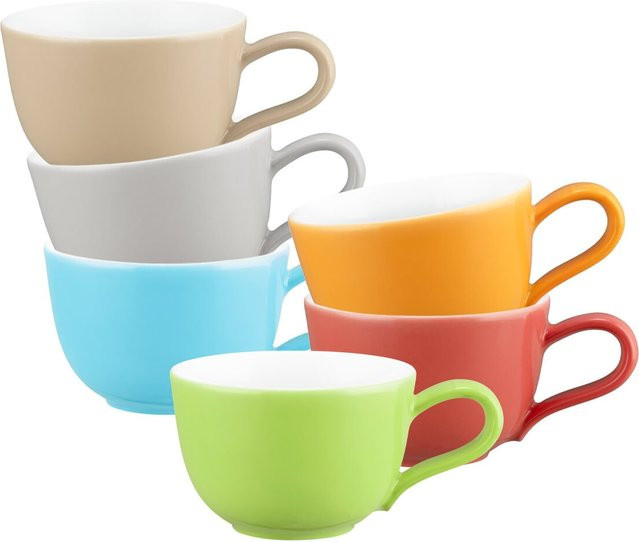 Seltmann Weiden Espressotassen Liberty Pure Colors aus Porzellan, 6er Set, Mehrfarbig, 90 ml - Bild 1