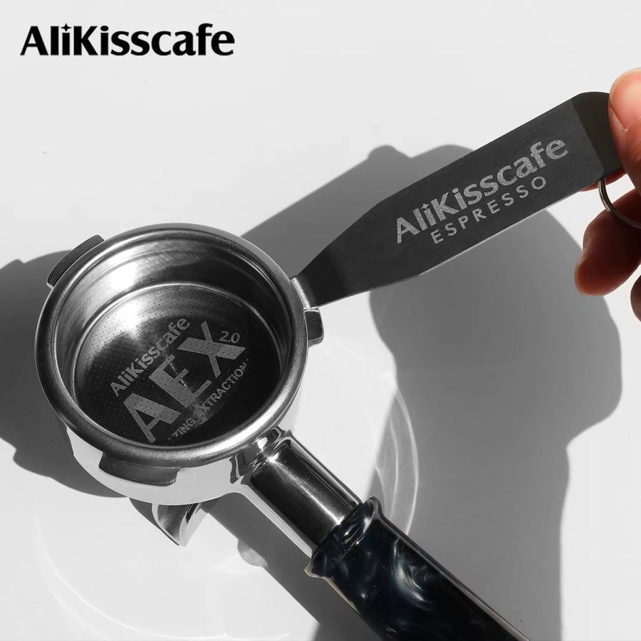 AliKisscafe Kaffeefilterkorb-Entferner und Siebträger-Reinigungswerkzeug in Silber für 51mm, 54mm und 58mm Espresso-Zubehör - Bild 3