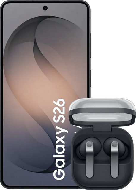 Samsung Galaxy S26 512GB Schwarz 5G und Samsung Galaxy Buds4 Pro Schwarz im Set - Bild 1