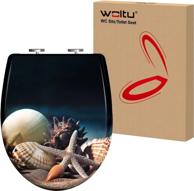 WOLTU WC-Sitz aus Duroplast mit Soft-Close-Absenkautomatik und Schnellbefestigung in Weiß - Bild 1