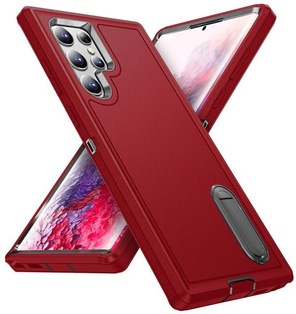 Stoßfeste Hartschalenhülle von EIN XIONG GU für Samsung Galaxy S22 S23 Ultra 5G A54 A14 A53 A13 in Rot - Bild 1