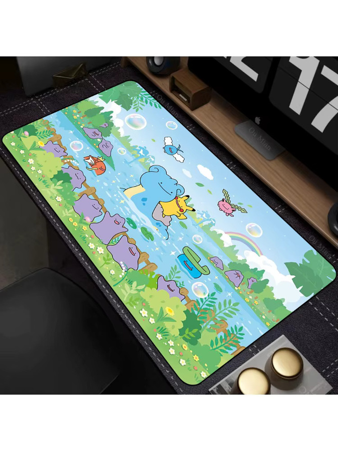 Potdemiel Snorlax Kirschblüten Anime Gaming-Mauspad in Multicolour, großes erweitertes Schreibtischpad für Gamer und Büro - Bild 2