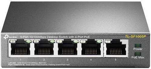 TP-Link TL-SF1005P Netzwerk-Switch mit 5 Ports, 4 Ports PoE-Funktion, 100 Mbit/s, Schwarz - Bild 2