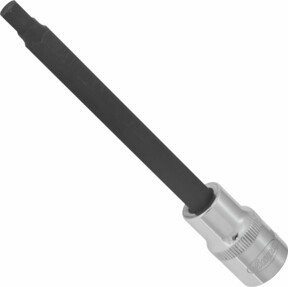Vigour Schraubendreher-Einsatz Innensechskant V2082 mit 12,5 mm Innenvierkant Antrieb und 1/2 Zoll, Gesamtlänge: 140 mm, Schwarz - Bild 1
