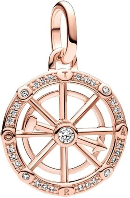 YIRAN Jewelry Anhänger Kupfer, Roségold, Zirkonia, Damen, Kleeblatt, Kompass, Herz - Bild 1