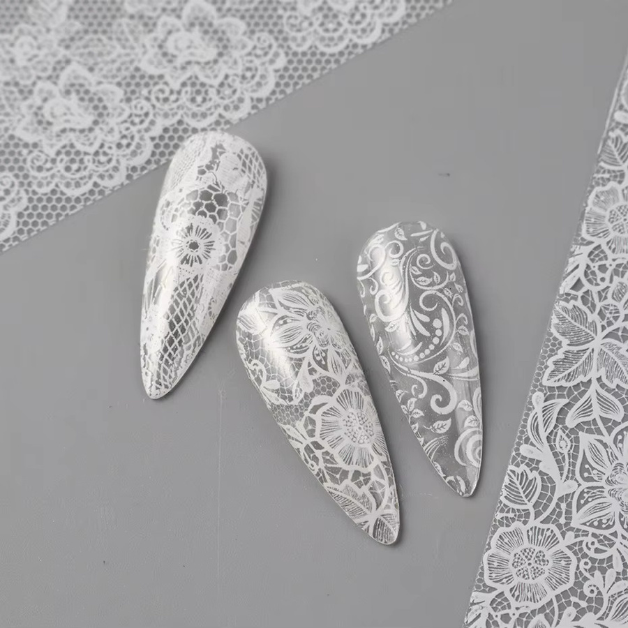 10 Rollen Nageltransferpapier, Bohemia-Stil mit Blumen und Blättern - Bild 3