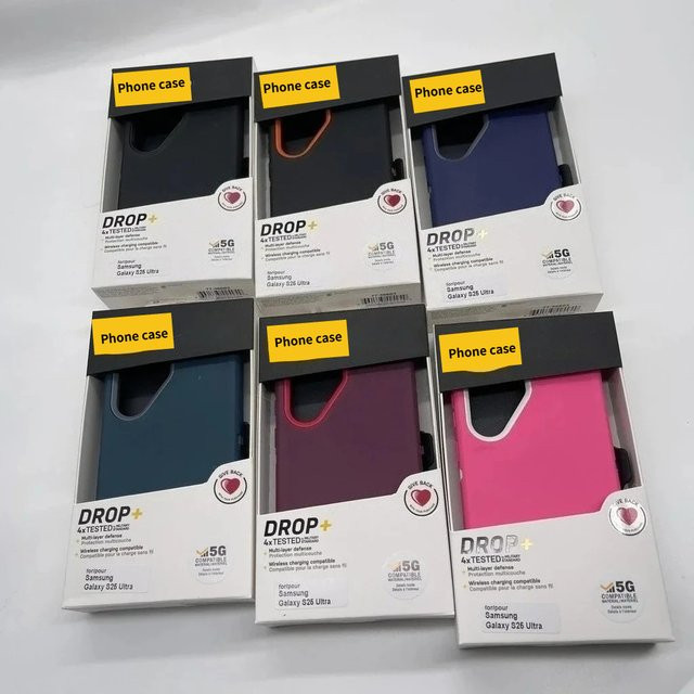Robuste Silikon-Schutzhülle von Ott BOX für Samsung S26 Ultra Pro Edge, S25, S24 und S23 mit Gürtelclip, sturzsicherer Schutzüberzug in Pink oder White - Bild 1