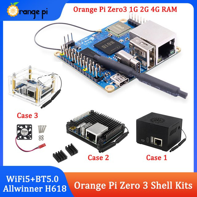 Orange Pi Zero 3 Single Board Computer mit Allwinner H618 64-Bit, Dual-Band WiFi5, Bluetooth 5.0 und Gigabit LAN, wählbar mit 1G, 2G oder 4G RAM - Bild 1