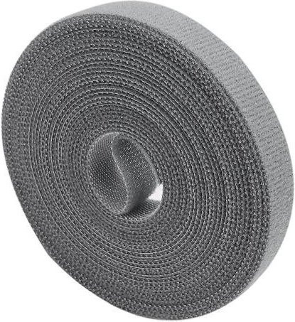 Selbstklebendes Klettband von Knife Home in Grau zur Kabelaufbewahrung für Datenkabel und Drähte, Breite: 1,5 cm, Länge: 3 m - Bild 1
