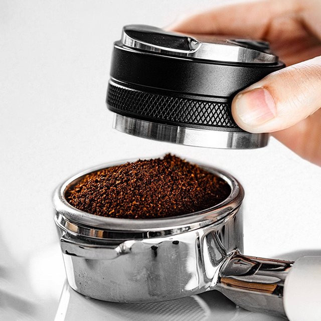 OANKR Kaffeeverteiler und Espresso-Stampfer aus Edelstahl als Doppelkopf-Nivelliergerät für Breville Bodenlose Siebträger, Durchmesser: 53 mm - Bild 1