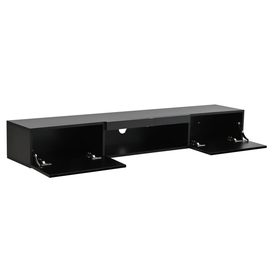 okwish TV Hängeschrank in Schwarz mit LED-Beleuchtung und App-Steuerung, B/T/H: 160 x 31 x 22 cm - Bild 2