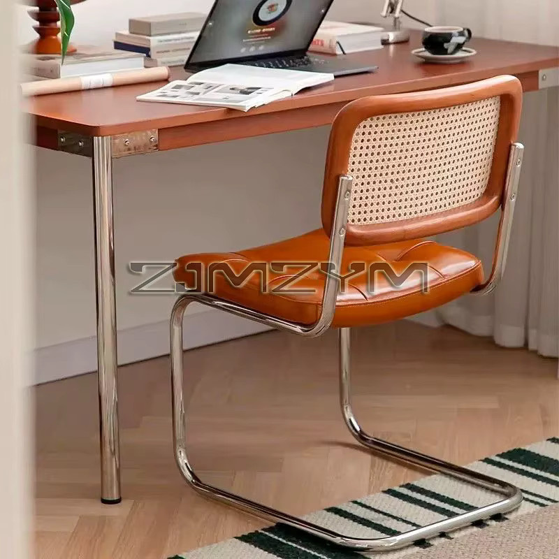 ZJMZYM Esszimmerstuhl im skandinavischen Design mit Rattan-Geflecht in Braun - Bild 2