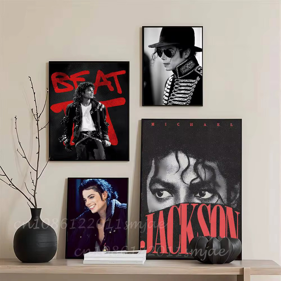 Michael Jackson Vintage-Poster-Aufkleber in Multicolour als wasserfeste Wandkunst für dein Wohnzimmer oder Schlafzimmer - Bild 3